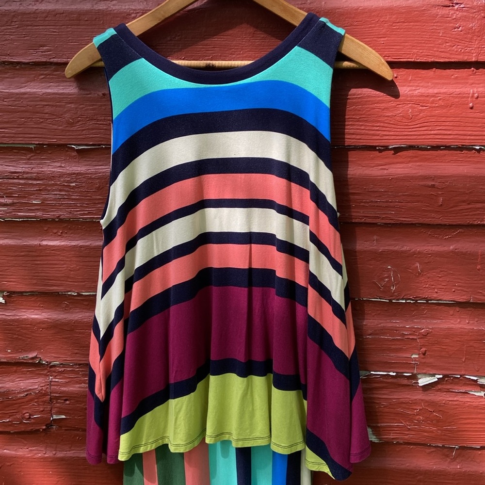 Anthropologie Maeve Davina Dress in Multicolor Stripes Women's Size XS - Picture 7 of 9